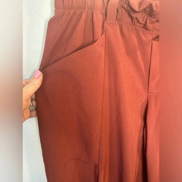Athleta Skyline Pant in Cognac Rust  , Paperbag Tapered trouser pant size 4 - Picture 14 of 15